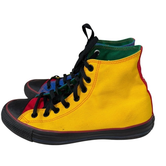 Converse All Star Chuck Taylor Rainbow Colored size 8 
High Tops Yeet Sneakers - Picture 3 of 8